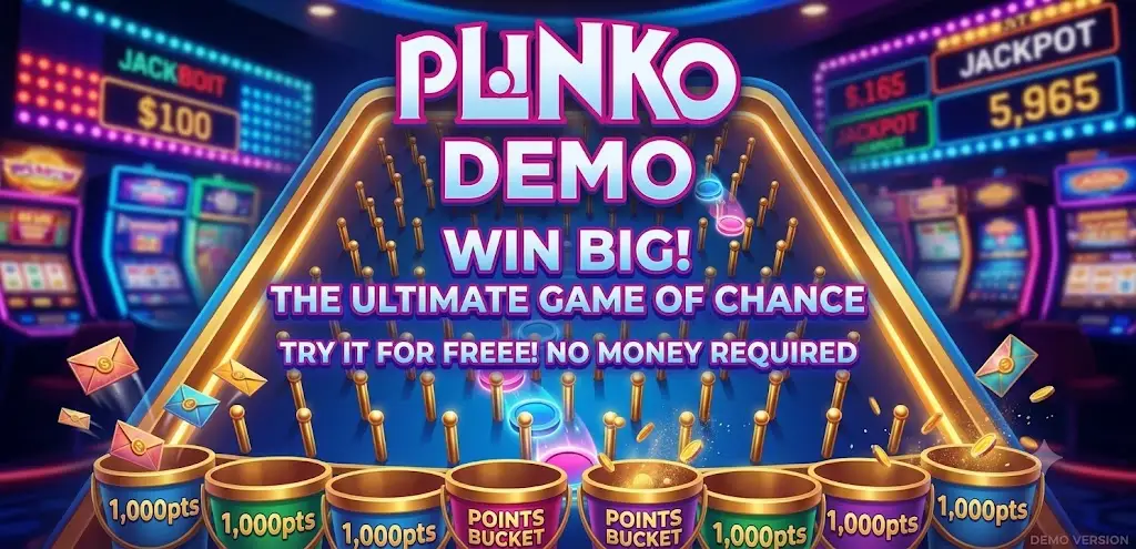 Plinko demo játék képernyő